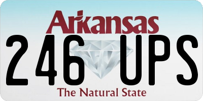 AR license plate 246UPS
