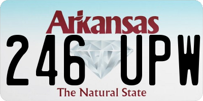 AR license plate 246UPW