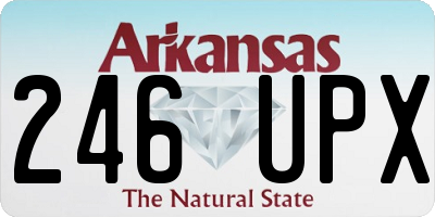 AR license plate 246UPX