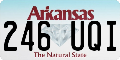 AR license plate 246UQI