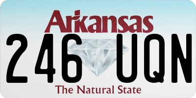 AR license plate 246UQN