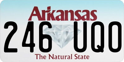 AR license plate 246UQO