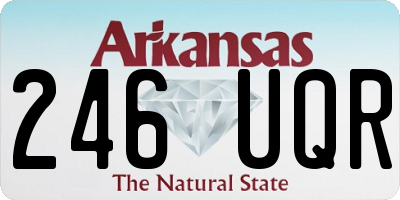 AR license plate 246UQR