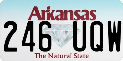 AR license plate 246UQW