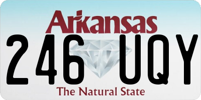 AR license plate 246UQY