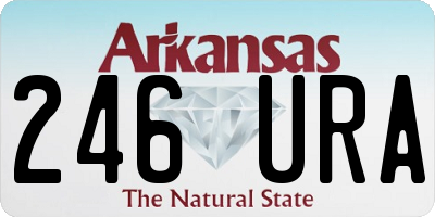 AR license plate 246URA
