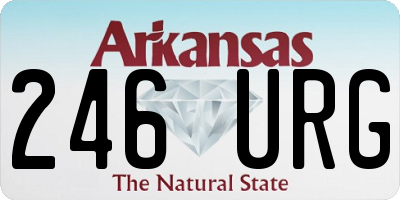 AR license plate 246URG