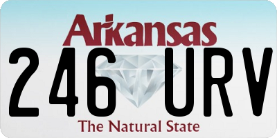 AR license plate 246URV