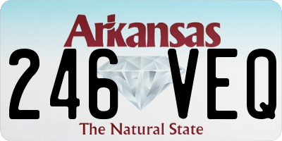 AR license plate 246VEQ
