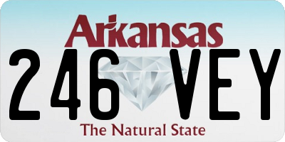 AR license plate 246VEY