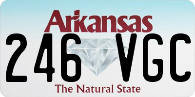 AR license plate 246VGC