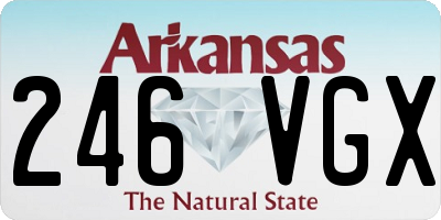 AR license plate 246VGX