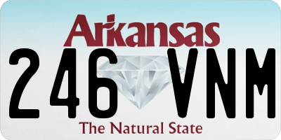 AR license plate 246VNM