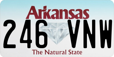 AR license plate 246VNW