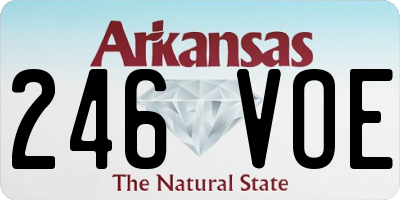 AR license plate 246VOE