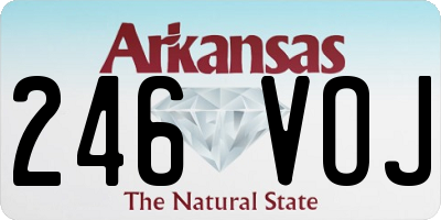 AR license plate 246VOJ