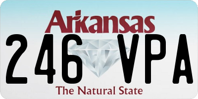AR license plate 246VPA