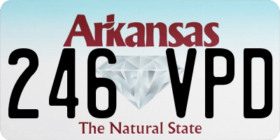 AR license plate 246VPD