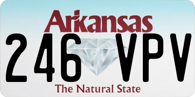 AR license plate 246VPV
