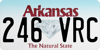 AR license plate 246VRC