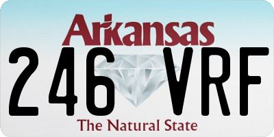 AR license plate 246VRF