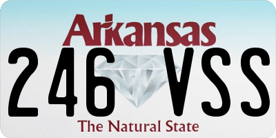 AR license plate 246VSS