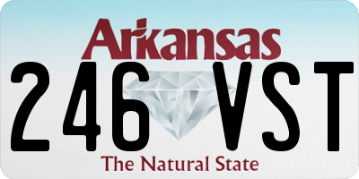 AR license plate 246VST