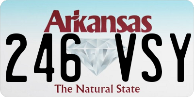 AR license plate 246VSY