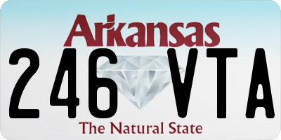 AR license plate 246VTA