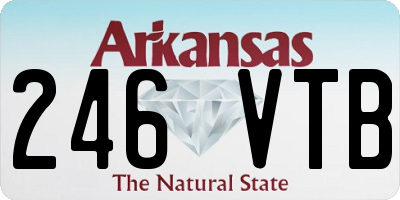 AR license plate 246VTB