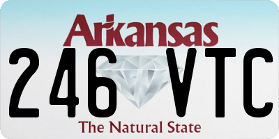 AR license plate 246VTC