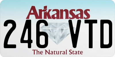 AR license plate 246VTD