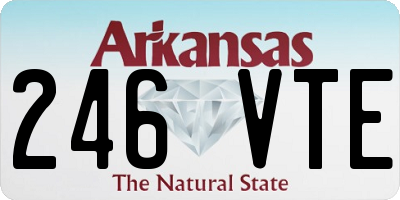 AR license plate 246VTE
