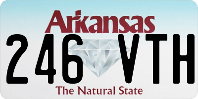 AR license plate 246VTH