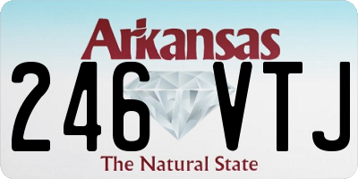 AR license plate 246VTJ
