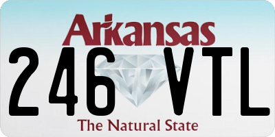 AR license plate 246VTL
