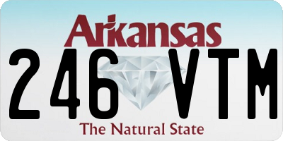 AR license plate 246VTM