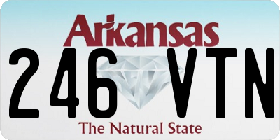 AR license plate 246VTN