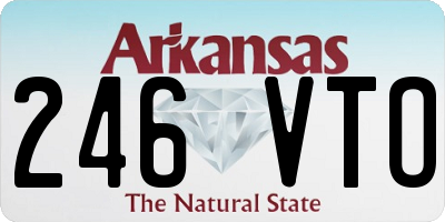 AR license plate 246VTO