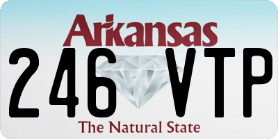 AR license plate 246VTP