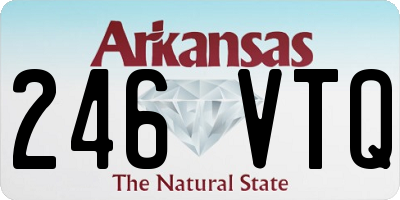 AR license plate 246VTQ