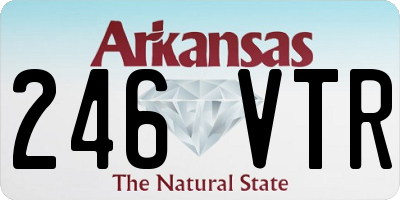 AR license plate 246VTR