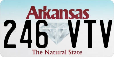 AR license plate 246VTV