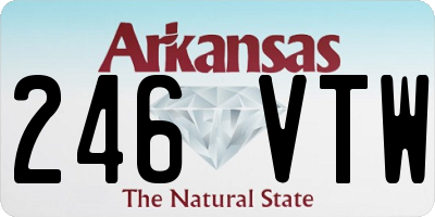 AR license plate 246VTW