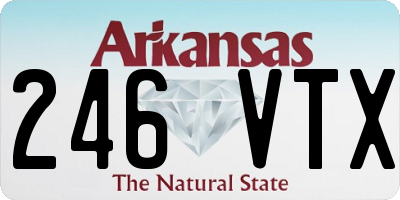AR license plate 246VTX