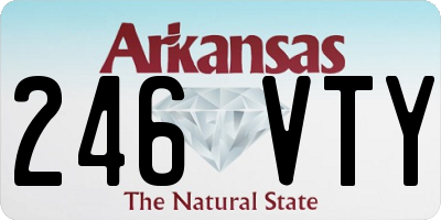 AR license plate 246VTY