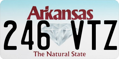 AR license plate 246VTZ