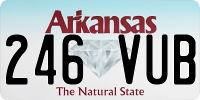AR license plate 246VUB