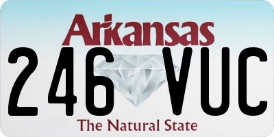 AR license plate 246VUC