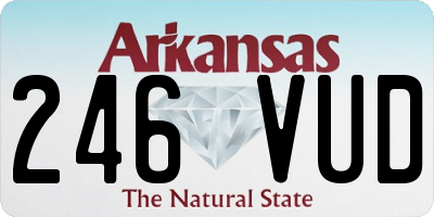 AR license plate 246VUD